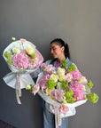 Bouquet “Always Yours” — roses, hydrangea, viburnum
