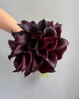 Bridal Bouquet “Dark Romance” — burgundy calla lilies