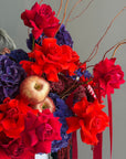 Flower Box “Drama Queen” — hydrangea, rose, amaranthus, gladiolus, decorative apple