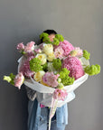 Bouquet “Always Yours” — roses, hydrangea, viburnum