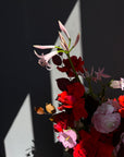 Interior Arrangement “Pumpkin Club” — roses, ranunculus, amaranth