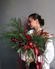 Christmas Arrangement in a Vase “Jolly Branches”
