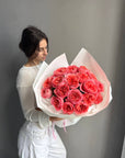 Bouquet "Pink Expression" - 18 pink garden roses