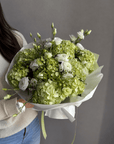 Bouquet “Chic Verdant” - hydrangeas, ranunculuses, chamomiles