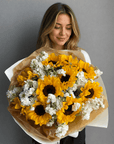 Bouquet "Honey" - sunflowers, stock