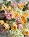 Bouquet "Dreamy Dawn" - peony roses, peonies, hydrangeas