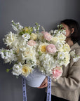 Flower Box “Miss Verona” - french roses, ranunculuses