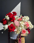 Flower box “Call me back” - roses, hydrangeas, stock