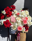Flower box “Call me back” - roses, hydrangeas, stock