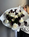 Bouquet "Maleficent" - roses, calla lilies (ONLY MIAMI)
