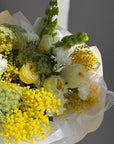 Bouquet "Mellow Yellow" - mimosa, roses