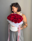 Flower Box "Freedom" - classic red roses