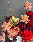 Flower Box "Shana Tovah" - roses, hydrangeas, pomegranate