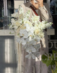 Wedding bouquet "Flawless Harmony" - Orchids, amaranth, roses