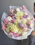 Bouquet "Candy Skies" - Ranunculus , hydrangeas, lisianthus