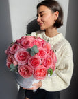 Flower box “Pink Expression” - garden peony roses