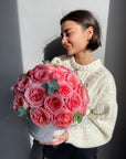 Flower box “Pink Expression” - garden peony roses