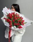 Bouquet “The first kiss” - red tulips (ONLY IN MIAMI)