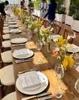 Table set of bud vases