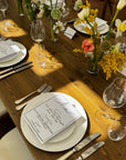 Table set of bud vases