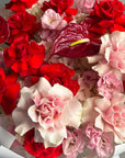 Bouquet "Heart Full, Hands Full" - French roses, anthurium, hydrangeas