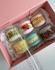 "Six Ways to Say Love" - Set of 6 Large Macarons (AVAILABLE EXCLUSIVELY WITH BOUQUET ORDER)