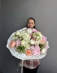Bouquet "Petal Provocateur" - Peonies, hydrangeas, roses