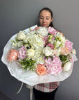 Bouquet "Petal Provocateur" - Peonies, hydrangeas, roses