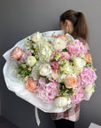 Bouquet "Petal Provocateur" - Peonies, hydrangeas, roses