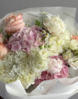 Bouquet "Pastel Hugs for Mom" - Peonies, hydrangeas, roses