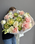Bouquet “Coquette” - veggie roses, french roses, ranunculuses