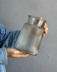 Ribbed Glass Vase