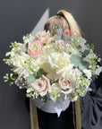 Flower Box “Soft Grace” - ranunculuses, roses