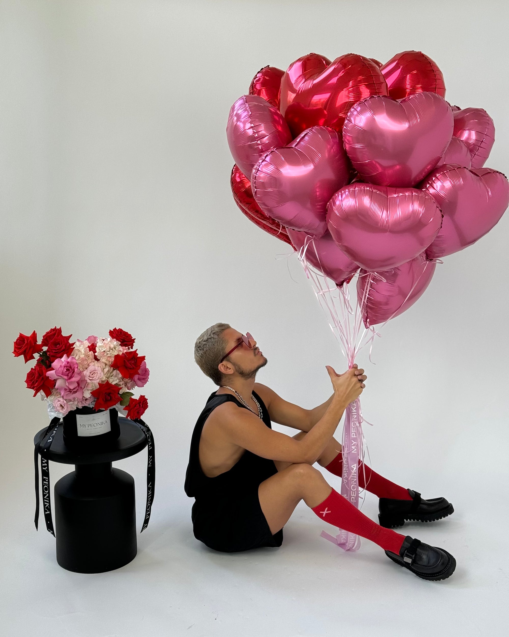 Balloon set "Red & Pink Hearts" (ONLY MIAMI)
