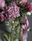 Interior arrangement "Chic Fusion" - peonies, roses, lisianthuses, greens