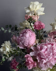 Interior arrangement "Chic Fusion" - peonies, roses, lisianthuses, greens