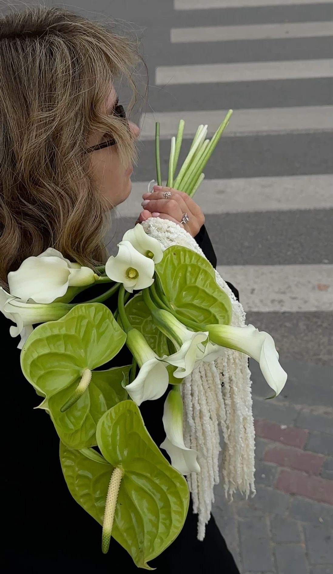 white anthurium bouquet Wedding bouquet