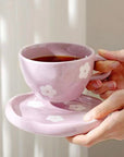 "Lavender Lace" - Purple Cup & Saucer Set