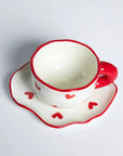 "Cupid’s Sip" - Handcrafted Clay Tea Duo