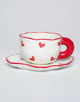 "Cupid’s Sip" - Handcrafted Clay Tea Duo