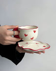 "Cupid’s Sip" - Handcrafted Clay Tea Duo