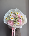 Bouquet "Daisy Me Pink" - hydrangea, daisies