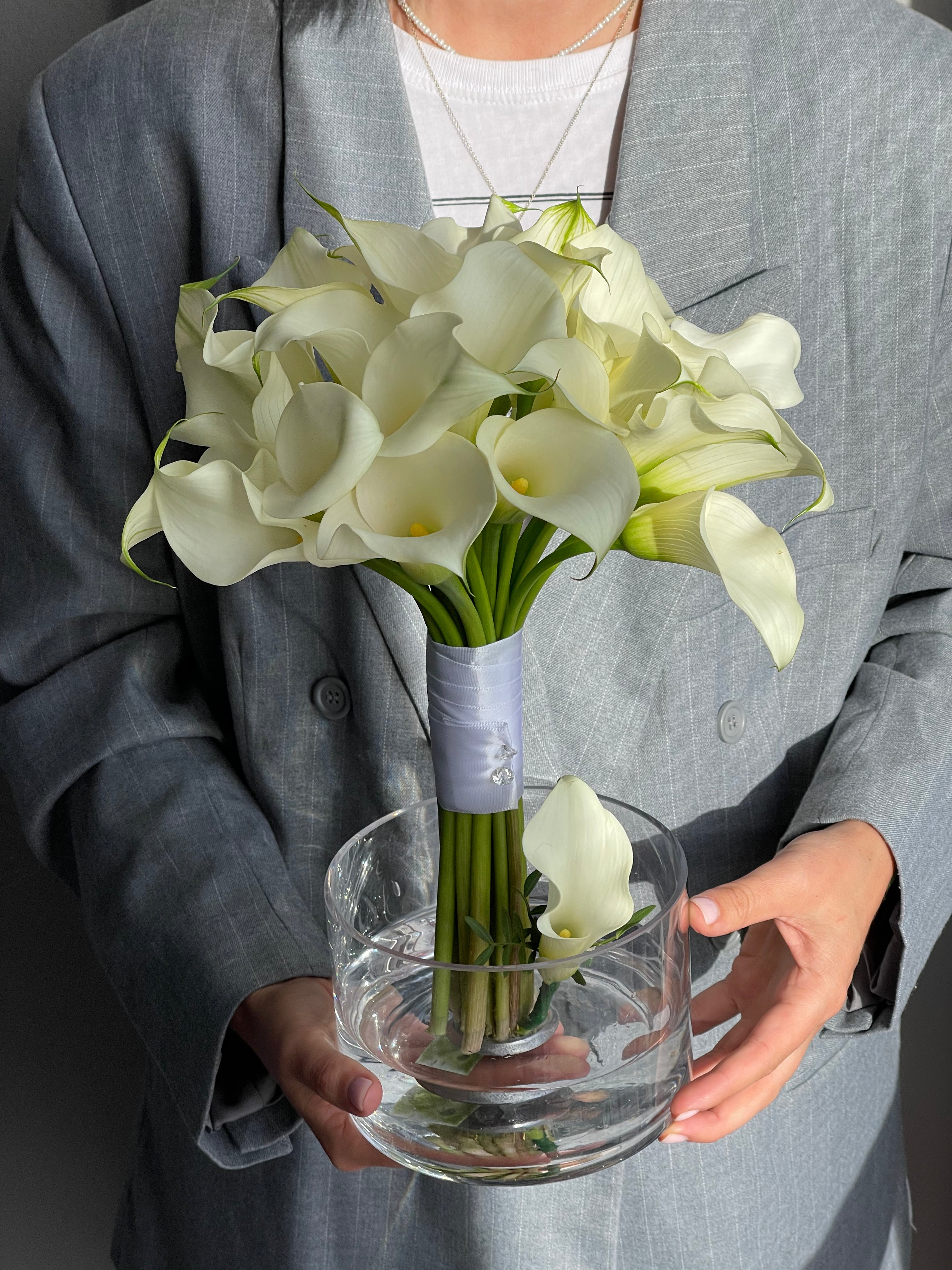calla lily wedding flower packages Wedding Bouquet "Pure Calla" My Peonika Flower Shop