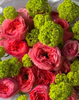 Bouquet "Lush Crush" - garden roses, viburnum