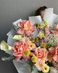 Bouquet "Hello Sunshine" - roses, calla lilies, snap dragon