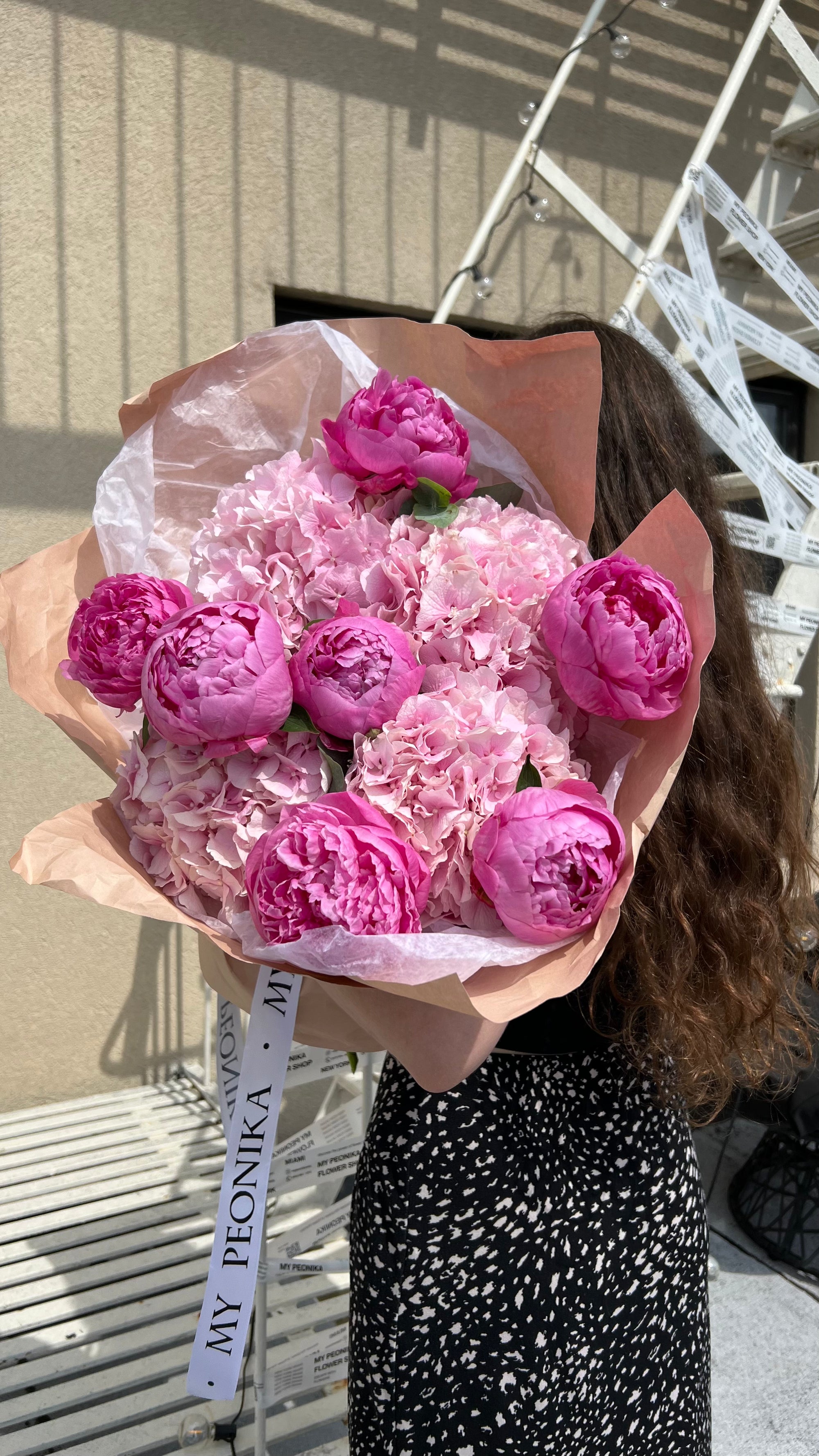 Duo Bouquet "Flemming Way" - peonies, hydrangeas