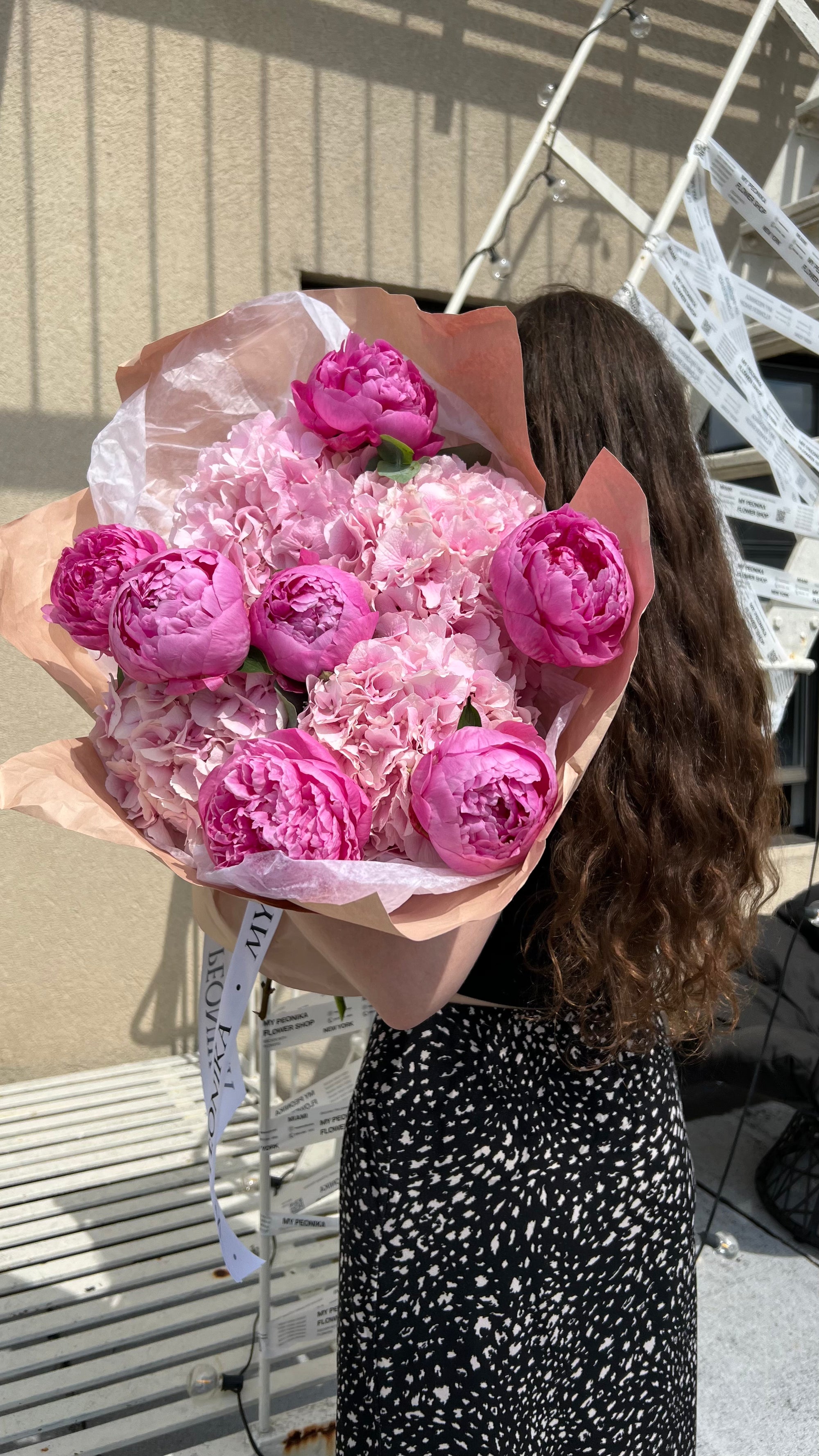 Duo Bouquet "Flemming Way" - peonies, hydrangeas