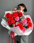 Bouquet "Cupid's Crush" - French Roses, peony roses