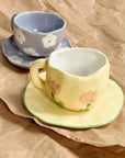 "Tulip Tête-à-Tête" - Handcrafted Clay Tea Duo