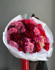 Bouquet "Cherry on Top" - Peonies, spray roses, peony roses (ONLY MIAMI)